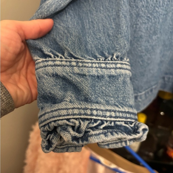 Boden Frill Detail Denim Jacket sz 14 woman’s - Picture 8 of 8